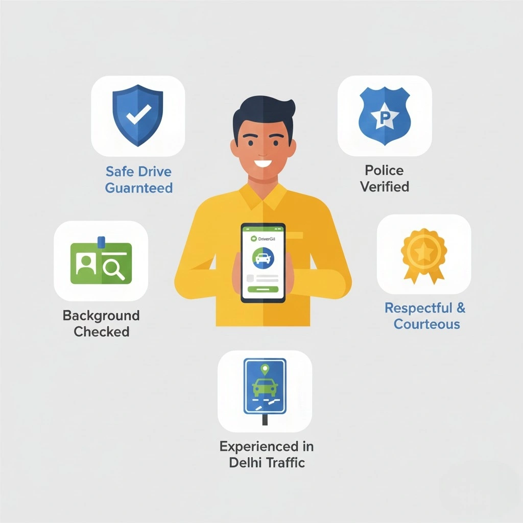 Best Hourly Driver Service in Delhi – Book Drivers for 1–8 Hours - DriverGill, Book Trusted Driver for Outstation Trips in Delhi – Safe, Verified & Professional Drivers - DriverGill