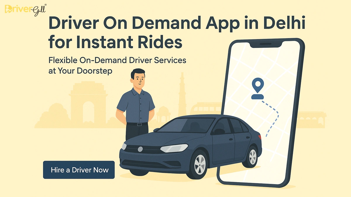 Driver On Demand App in Delhi for Instant Rides – Hire a Professional Driver Anytime, Anywhere | DriverGill