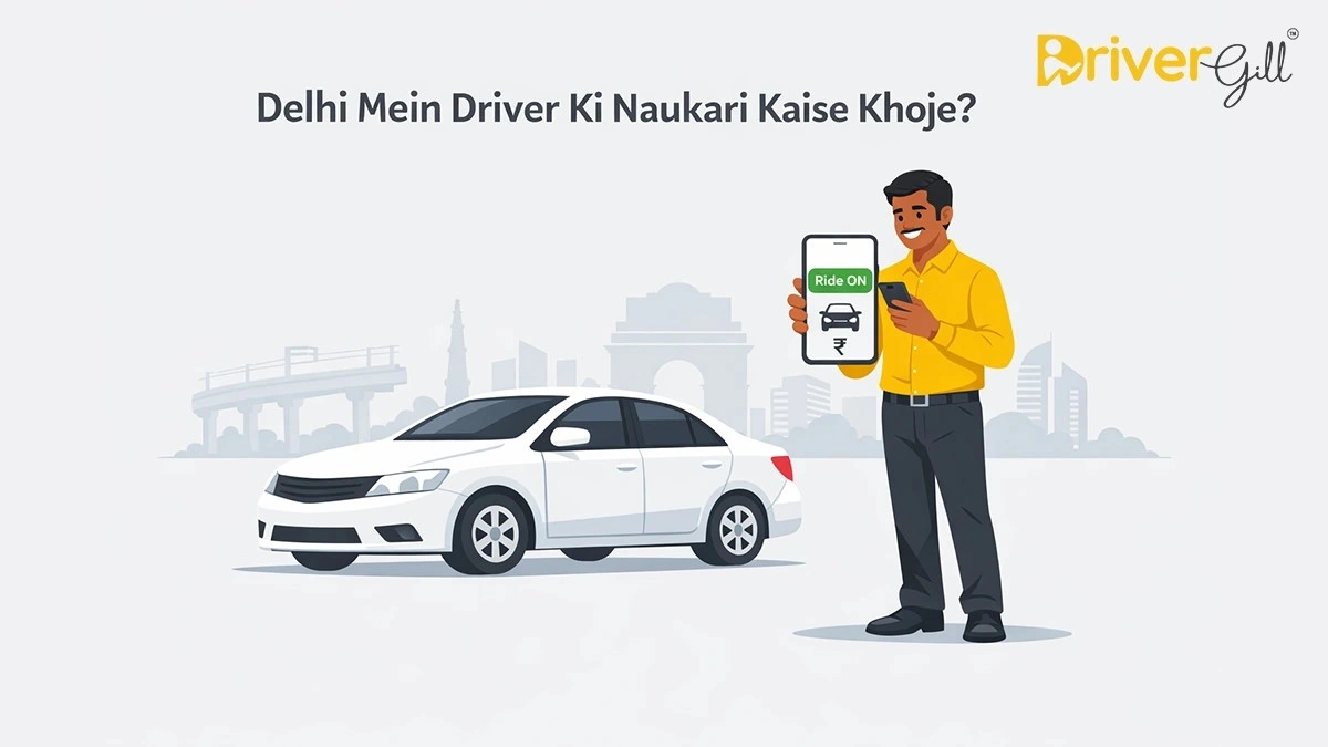 Delhi Mein Driver Ki Naukari Kaise Khoje? Trusted & Daily Kamai Wale Jobs - DriverGill