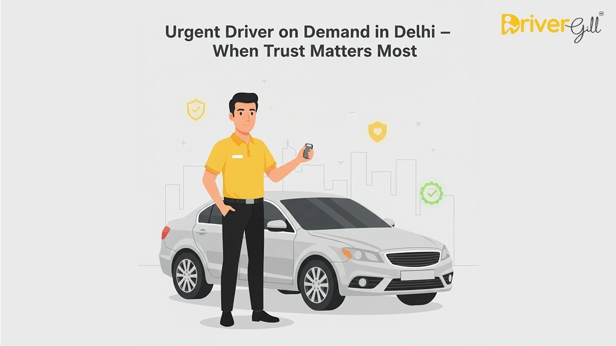 Urgent Driver on Demand in Delhi – On-Call & Instant Driver Service Near Me - DriverGill