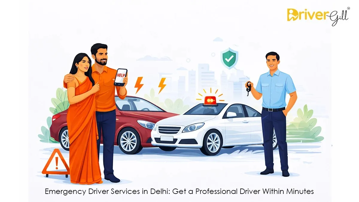 Emergency Driver Services in Delhi: Get a Professional Driver Within Minutes | DriverGill