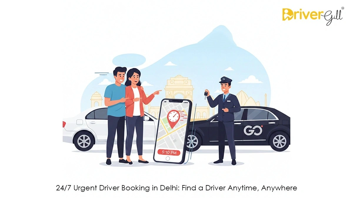 24/7 Urgent Driver Booking in Delhi: Find a Driver Anytime, Anywhere | DriverGill